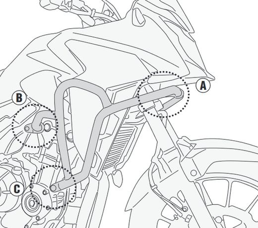 Defensas motor/radiador honda cb 500 x 19>