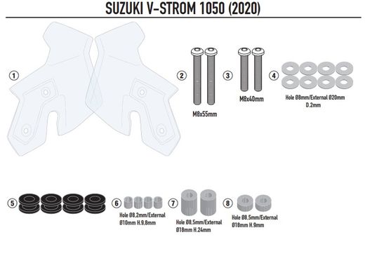 Deflectores paramanos S. V-STROM 1050 20> / 1050 XT 20>