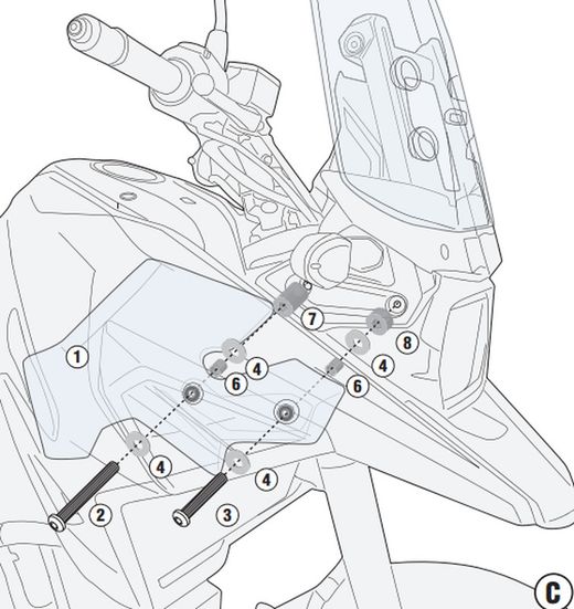 Deflectores paramanos S. V-STROM 1050 20> / 1050 XT 20>