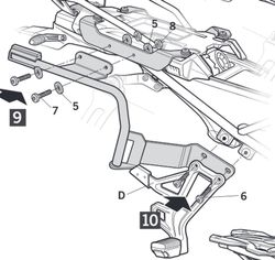 Fijaciones laterales shad 3p bmw f850 gs '18