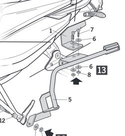 Fijaciones laterales shad 3p bmw f800r 16> 21