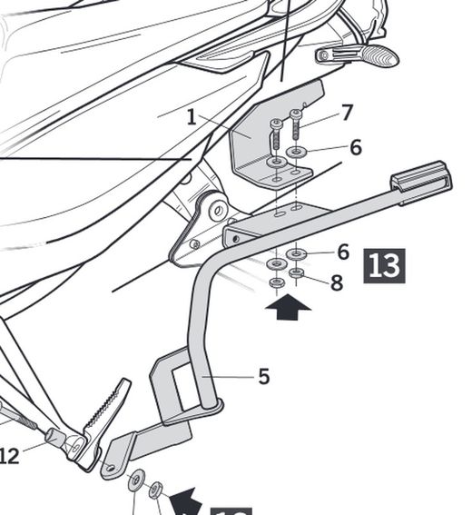 Fijaciones laterales shad 3p bmw f800r 16> 21
