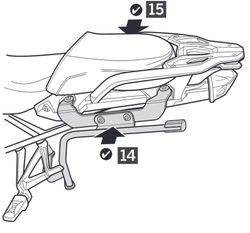 Fijaciones laterales shad 3p bmw  r1200 gs '16