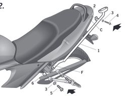 Soporte maleta shad bandit 650 '07-'09