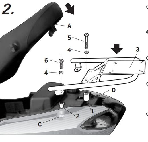 Soporte cofres shad p. Fly 125/150 10>14