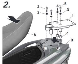 Soporte cofres shad burgman 400 k7 07>16