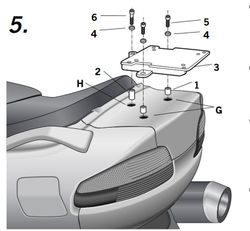 Soporte maleta shad burgman 650 '02>