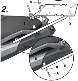 Soporte cofres shad bmw c600 sport
