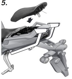 Soporte maleta y. Fazer 1000 06-11