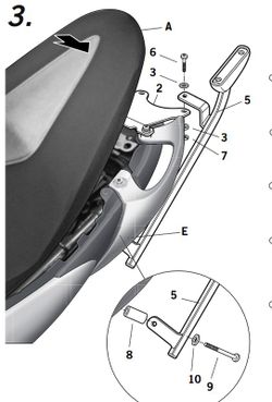 Soporte maleta shad gladius 650 09>16