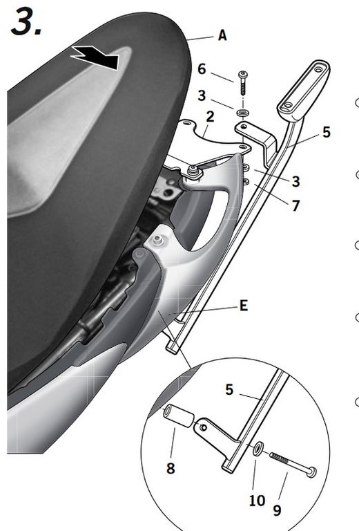 Soporte maleta shad gladius 650 09>16