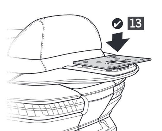 Soporte cofre shad mp3 350/500 hpe sport/business '18