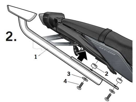 Soporte maleta Y. Mt 09 '13> y FZ09 13>16