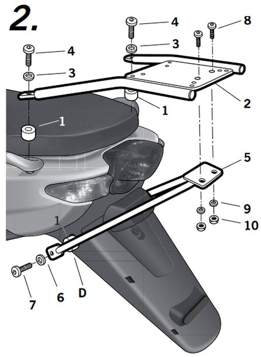 Soporte maleta shad y. Ne'os 50 08