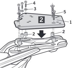 Soporte cofre shad bmw R 1200 R/RS '15>19 y R 1250 R/RS 19>23