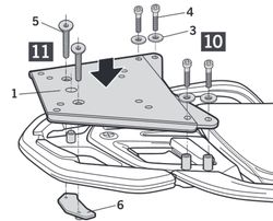 Soporte maleta bmw r1200 rt '14