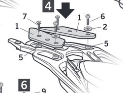 Soporte maleta shad s1000xr 15 s/p (with bmw rack)