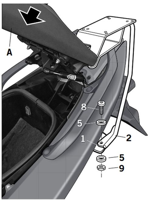 Soporte cofres shad y. T-max 530'12