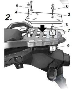 Soporte cofres shad v-strom 1000'14