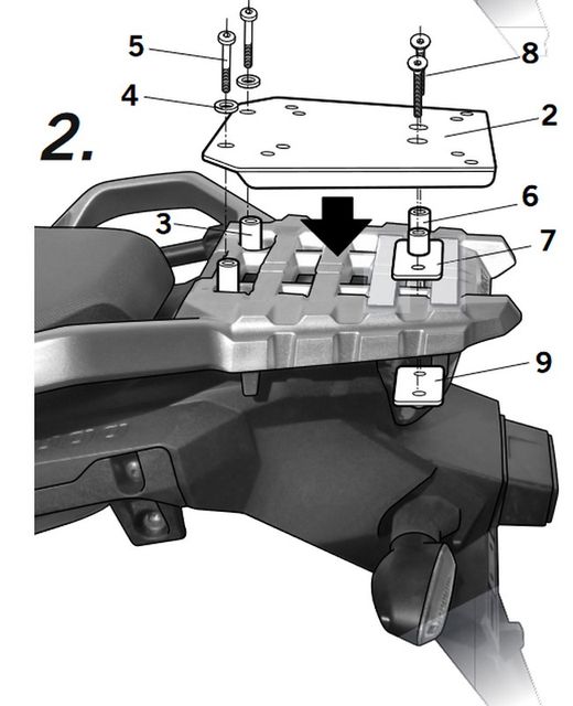 Soporte cofres shad v-strom 1000'14