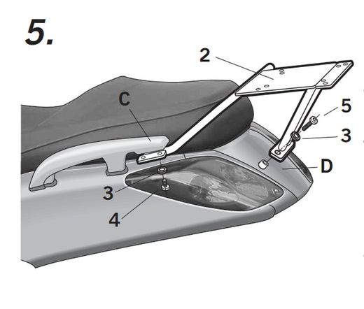 Soporte maleta shad x-max 125-250 '05