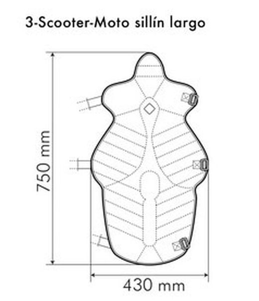 Funda para el asiento Cool Fresh SCOOTER-MOTO SILLIN LARGO
