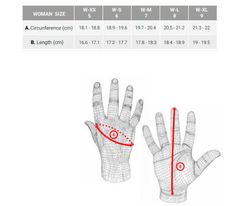 Guantes Five RS3 Replica Woman Negro - rosa ( L o XL)