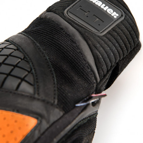 Guantes de Moto Blauer Urban Sport Negro / Naranja | Piel y Neopreno | Verano | Homologados