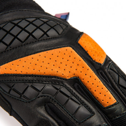 Guantes de Moto Blauer Urban Sport Negro / Naranja | Piel y Neopreno | Verano | Homologados