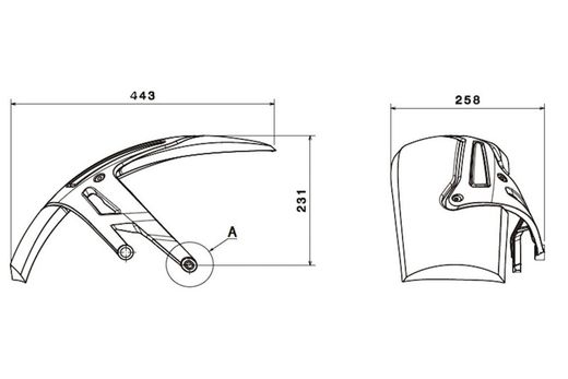 guardabarros traseros  BMW R1200R/RS 18> /R1250/RS 19>