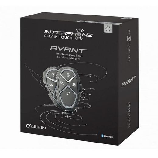 Interphone cellularline avant ( comunica 8 interfonos 1,7 km ) kit doble