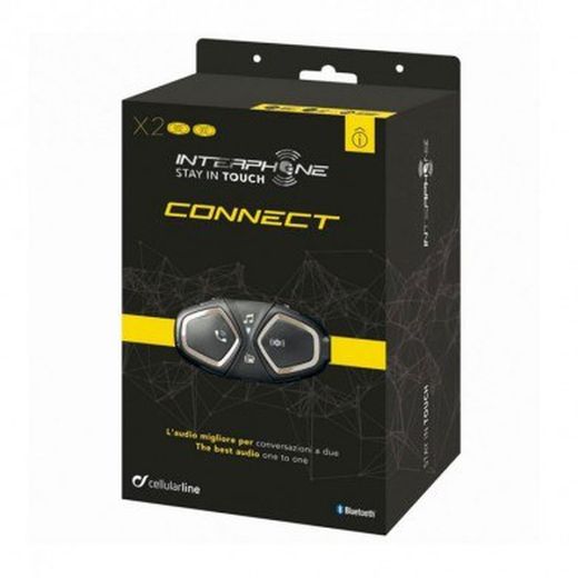 Interphone cellularline connect ( 300 mtr. alcance) kit doble