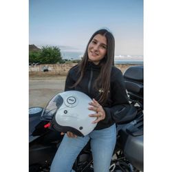 Casco Jet Gari Motorcycle G21 Sunvisor Café Mate