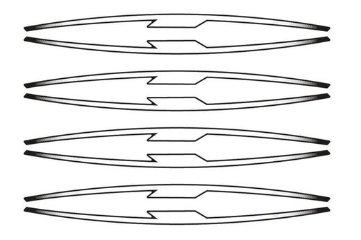 Juego 8 tiras en arco performance para llantas