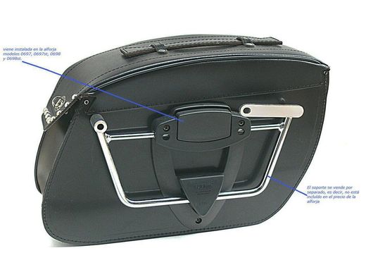 Juego Alforjas Classic Klick Fixcon tachuelas 60 Litros/set