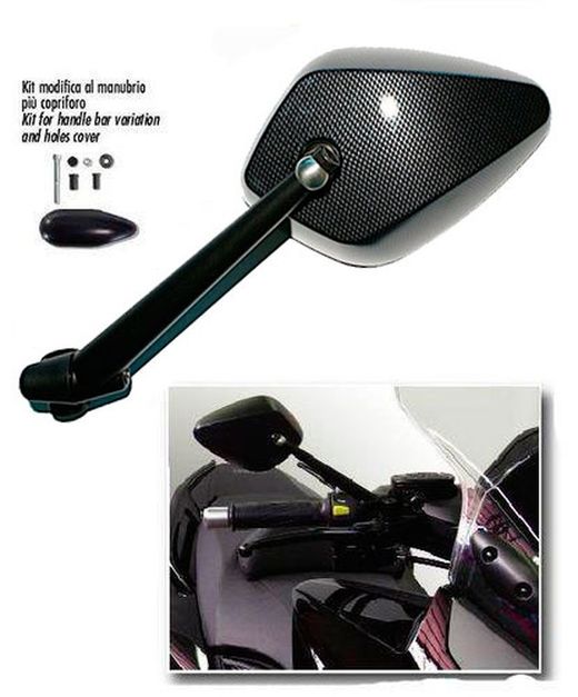 juego de 2 Retrovisores + tapas para Y.T-Max 530-560 2012> acabado carbono
