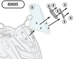 Kit anclajes Cupula Givi para Voge SR1 125 (23 >)