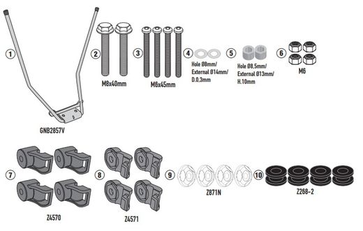 Kit anclajes especifico para D1181ST