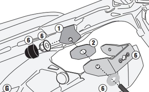 Kit para montaje del KLO5145MK - KLO5145CAM sin el maleta posterior KR5145