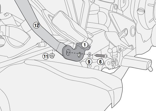 Kit montaje del pl1121, plx1121, pl1121cam sobre cb500x del 2017