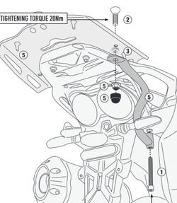Kit tornilleria para maletas laterales r??gidas de serie V85 TT 2024>