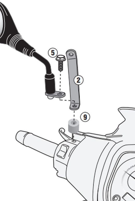 Fijación parabrisas givi kymco.agility 14>22