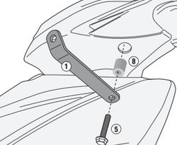 Fijación parabrisas givi kymco.agility 14>22