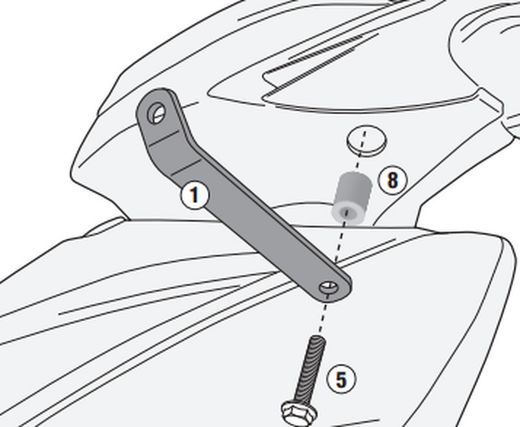 Fijación parabrisas givi kymco.agility 14>22