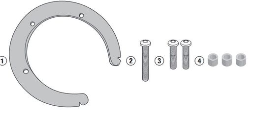 Anclaje tanklock givi bf52 kawasaki z 750 (03 > 06)