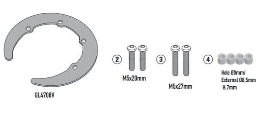 Kita metalico voge brivido 300 r (21>) givi bf55