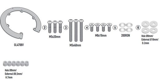 Anclaje tanklock givi bf56 voge valico/brivido/trofeo 21>