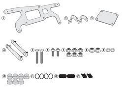 Kit montaje del s250 tool box bmw g 310 gs (17 > 21) y h.x-adv 750 (17 > 20)