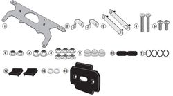 Kit especifico para el montaje del s250 motos varias benelli/tri/kaw.800/1000.17>20