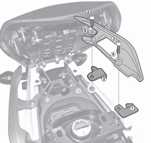 Herrajes givi 1111kit nc700x 12>13 /nc750x /nc750 dct 14>15